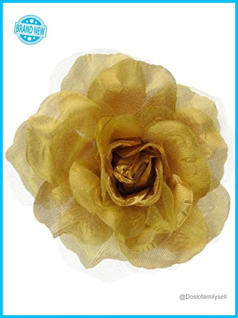 Multifunction Rose Flower Sheer Petal Brooch Pin Hair Tie Clip